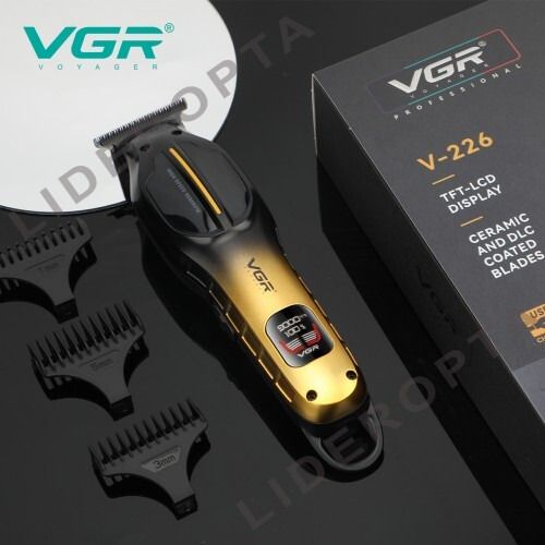 Тример VGR V-226 Gold, 9000 об/хв, LED-дисплей, 3 насадки (46212-V-226 GOLD_1038) | Зображення 1