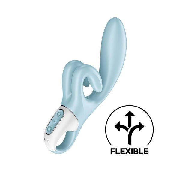 Вібратор-кролик Satisfyer Touch Me Блакитний з подвійним відростком та трьома потужними моторами | Зображення 1