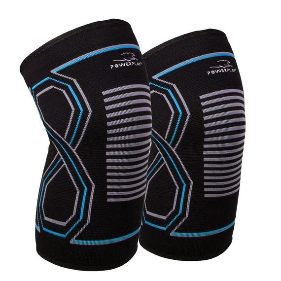Наколінники спортивні Паверплей PP-4099 Knee Support Чорно/Сині S/M (пара)