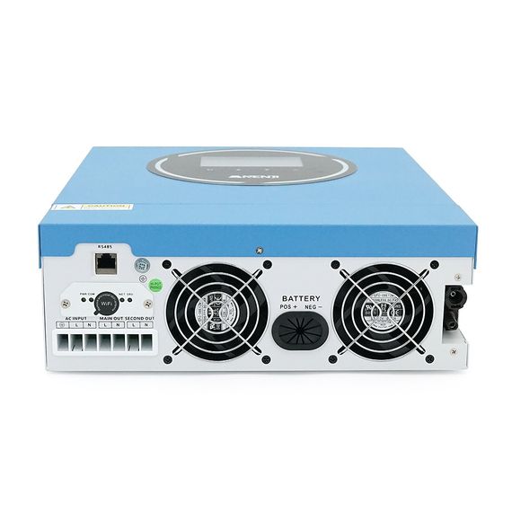 Гібридний інвертор ANENJI ANJ-5KW-48V-WIFI, 5000W, 48V, charge 60A(max), 170-280V, МРРТ60-500VDC, RS485. RS232, WiFi, | Зображення 2