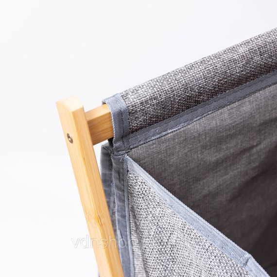 Корзина для белья на подставке 52×30×60 (см) мягкая Серый HP-41-17 | Зображення 4