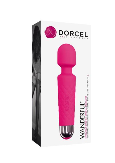 Мінівібромасажер Dorcel Wand Wanderful Magenta потужний, водонепроникний sexstyle | Зображення 1