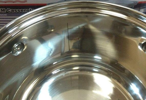 Каструля Bohmann BH-1418, 2.9 л, 18 см, з нержавіючої сталі з кришкою, для всіх типів плит | Зображення 1