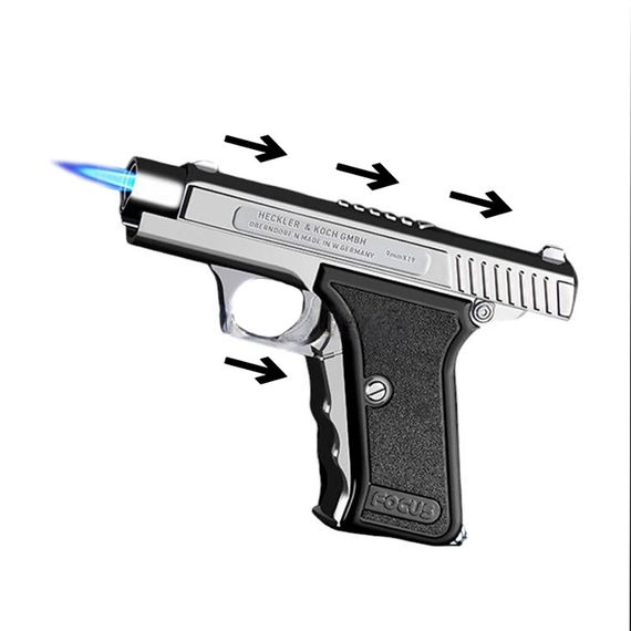 Пістолет Брелок Запальничка "Heckler & Koch 9mm" З Рухомим Затвором | Зображення 2