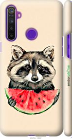 Чохол на Realme 5 Єнотик з кавуном "4605m-1862-2448"