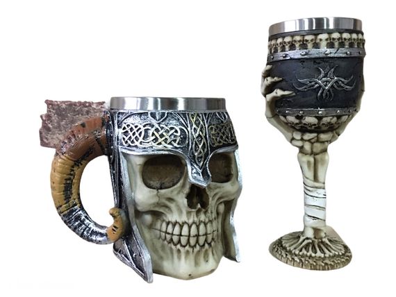 Подарунковий Набір Гуртка Чашка Келих 3D Сатан Череп в Руці | Зображення 2