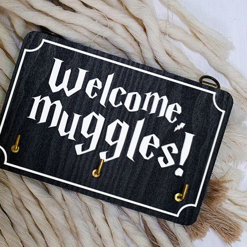 Ключница настенная Welcome, muggles! (Гарри Поттер) 10x15 см (KEDL_21S023)