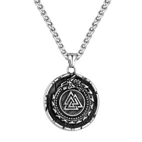 Кулон підвіска Vikings Valknut амулет у скандинавському стилі з ланцюжком - Silver