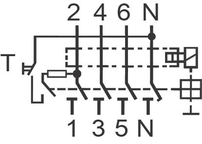 Реле дифференциальное (УЗО) ETI 4р EFI-P4 63/0,3 тип AC (10kA) (2061633) | Зображення 1