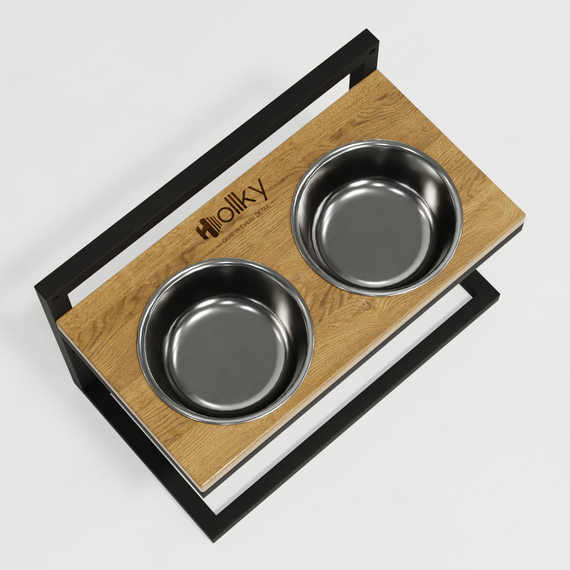 Миски на регулируемой подставке для средних собак Hollky Flex M (2 × 0.85 л) FM-422530-BLNT | Зображення 7