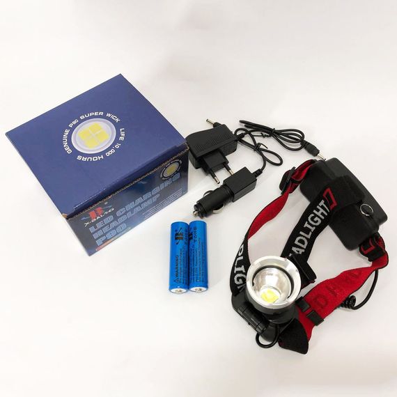 Ліхтарик на голову із зарядкою X-Balog BL-T07B-P90 | Ліхтарик налобний led | Світлодіодний YQ-879 ліхтарик налобний | Зображення 1