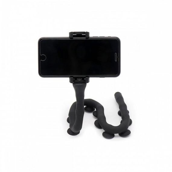 Гнучкий тримач для телефону з універсальними присосками Cute Worm Lazy Holder. IB-425 Колір: чорний | Зображення 2