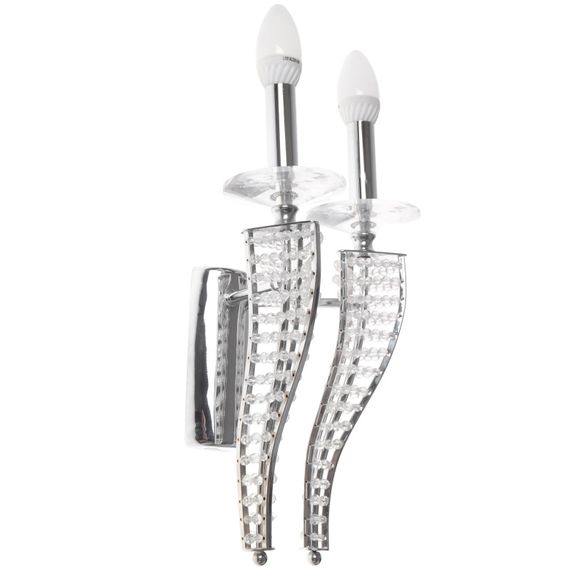 Бра настенное накладное в спальню хрустальное свеча BR-01 303W/2 | Зображення 2