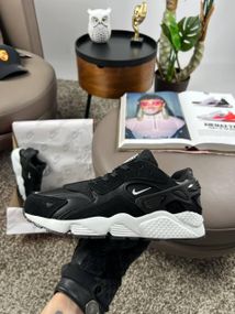 Кроссовки Air Huarache Black White (кожа , текстиль) весна / лето / осень