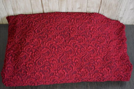 Жакардовий чохол на диван + 2 крісла з спідницею Бордовий | Зображення 3