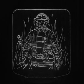 Акриловий світильник-нічник Пожежний білий tty-n001392