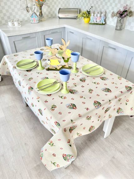 Скатертина гобеленова EDEN655 Limaso, 97х100, Квадратна, Великодній, Без люрексу, 75% поліестер, 22% бавовна, 3% акрил, Гобелен | Зображення 3