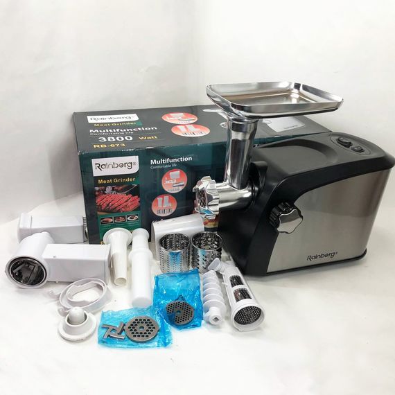 Електрична м'ясорубка багатофункціональна 2 швидкості Rainberg RB-673, Електром'ясорубка GT-740 з реверсом | Зображення 8