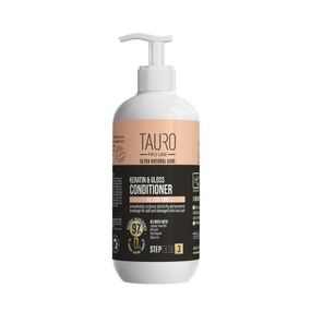 Кондиціонер з кератином для вовни собак та котів TAURO PRO LINE Ultra Natural Care Keratin & Gloss Conditioner 400 мл