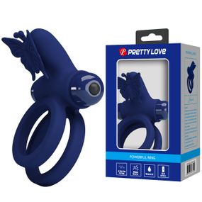 Эрекционное кольцо - Pretty Love Powerful Vibro Butterfly Cock Ring Blue Sex Aura