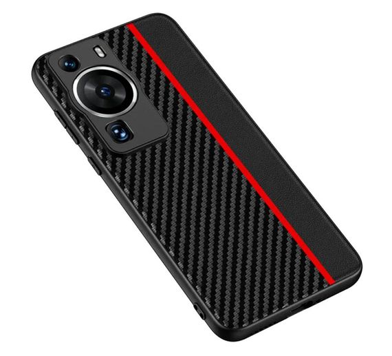 Чехол накладка Primolux CFC для Huawei P60 Pro - Black&Red | Зображення 3
