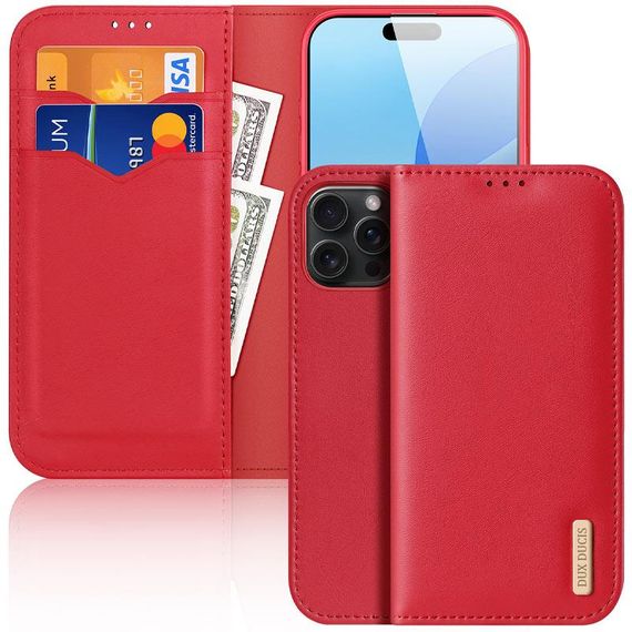 Чохол-книжка Dux Ducis Hivo для Apple iPhone 17 Pro (6.3") Red | Зображення 1