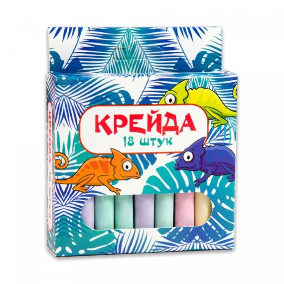 Крейда "Маленький круглий" 50107, 18 штук, різнокольорова