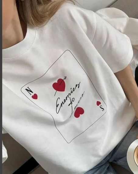 Футболка жіноча з принтом повсякденна XL Білий