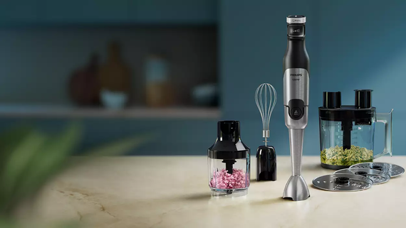 Блендер Philips заглибний Series 5000, 1200Вт, 5в1, чопер, терки, чорний (HR2685/00) | Зображення 7