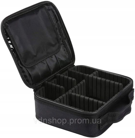 Чорна Органайзер бокс бьюті кейс косметичка валіза сумка для зберігання косметики та приладдя 26х23х10 см | Зображення 1