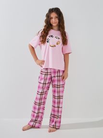 Піжама для дівчинки LAWA P-GB02349 140 см Рожевий shop (2000999545276)