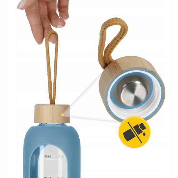 Пляшка для води спортивна 4FIZJO 750 мл скляна Blue (P-5905973404181) | Зображення 6