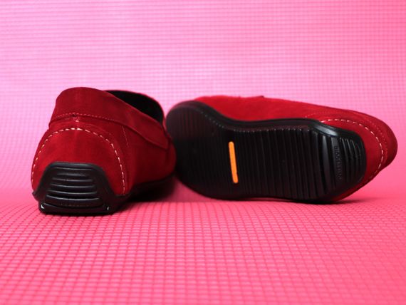Замшеві чоловічі мокасини PS червоні 42 размер | Зображення 3