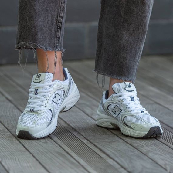 Кросівки літні  сітка New Balance білі | Зображення 4