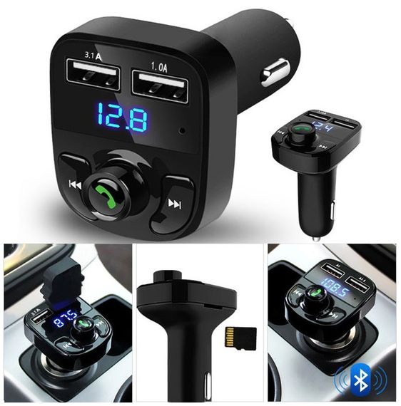 Автомобильный модулятор трансмиттер X8 Bluetooth A2DP/V4.2+EDR MP3 плеер USB зарядка | Зображення 5