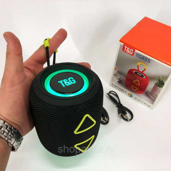 Bluetooth колонка з красивим підсвічуванням TG655, Світломузична портативна колонка SE-76 | Зображення 7