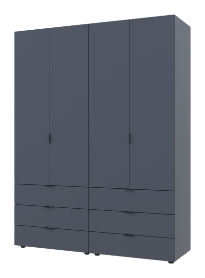 Комплект шкафов для одежды Doros Гелар (2 шт.) 155х49,5х203,4 см Графит (DRS-011117)