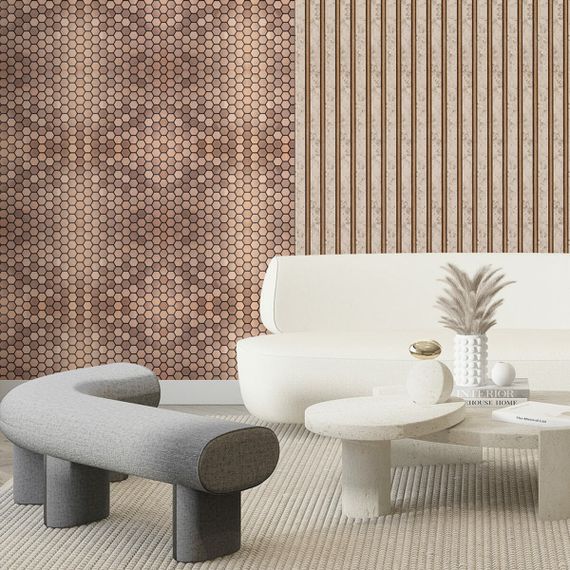 Самоклеюча алюмінієва плитка 300х300х3мм Золоті соти SW-00001924 | Зображення 6