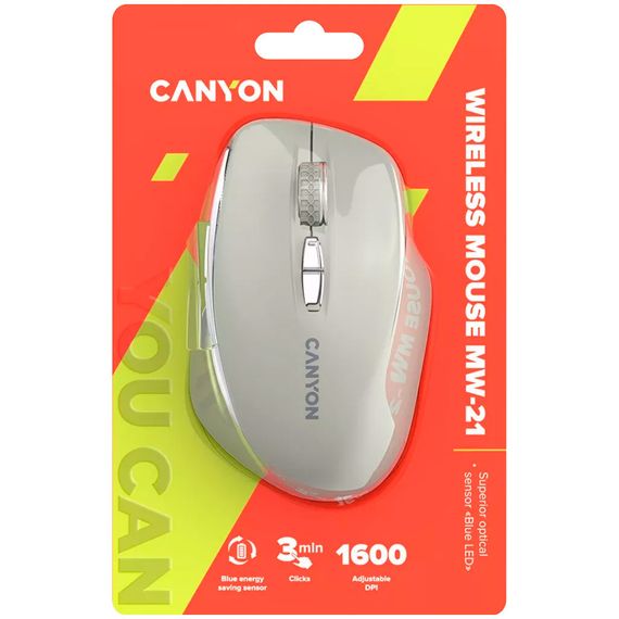 Мишка Canyon MW-21 Wireless Blue LED Cosmic Latte (CNS-CMSW21CL) | Зображення 7