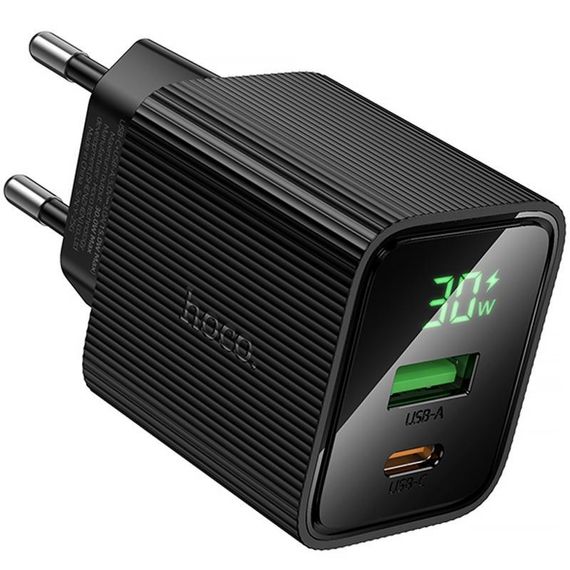 МЗП Hoco CS84A Excellent with digital display PD30W+QC3.0 (1USB-A/1C) Black | Зображення 2