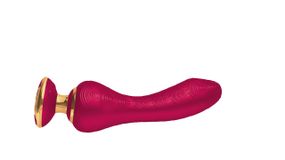 Вибратор для точки G Shunga Sanya Raspberry, гибкий ствол, Малиновый