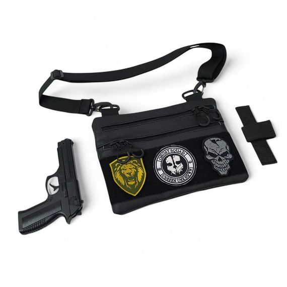 Чоловіча сумка кобура з натуральної шкіри, для скритого носіння з кобурою, чоловічий месенджер | Зображення 7