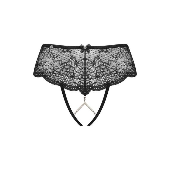 Трусики Obsessive-Pearlove figi czarne XS/S | Зображення 2