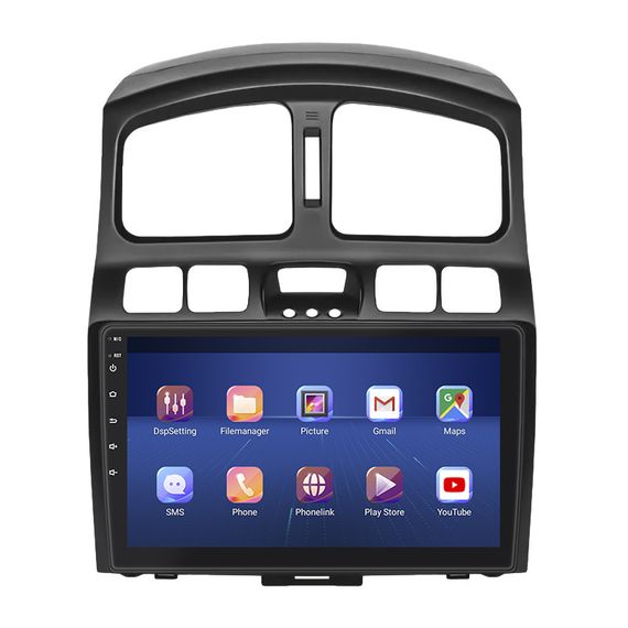Штатная магнитола Lesko для Hyundai Santa Fe I 2000-2012 экран 9" 6/128Gb 4G Wi-Fi GPS Top | Зображення 1