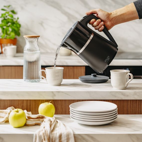 Электрочайник Adler AD 1355 черный, 1,7 л, 2200 Вт, с двойными стенками | Зображення 8