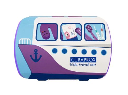 Дорожній набір для дітей CURAPROX Kids, фіолетовий