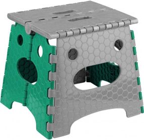 Стілець розкладний пластиковий Eco Fabric CT-004 до 100 кг 26.9 см сіро-зелений