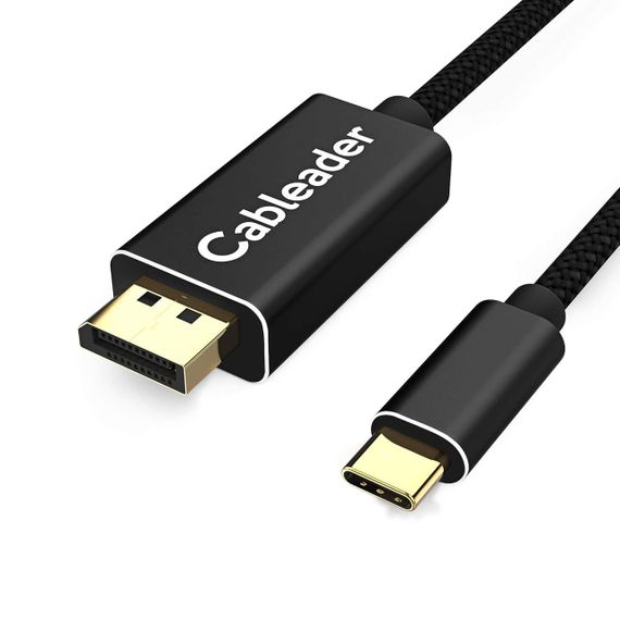 Кабель USB C to DisplayPort 4K@60Hz, 2K@144Hz, совместим с Thunderbolt 3 для MacBook Pro/Air, iPad Pro, XPS