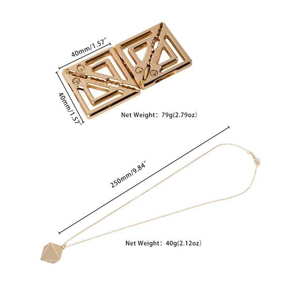 Затискачі для сосків із важкою підвіскою LOCKINK Adjustable Nipple Clamps with Heavy Pendant — Golden Sex Aura | Зображення 9