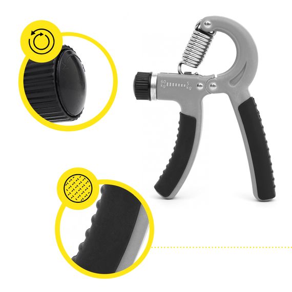 Еспандер кистьовий Cornix 5-60 кг з регульованим навантаженням XR-0383 Grey/Black | Зображення 5